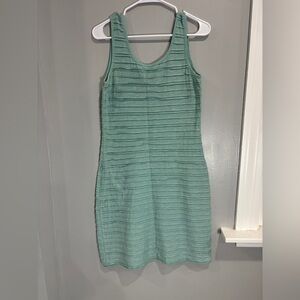 Toad & Co Samba Flow Tank Dress Ribbed Organic Cotton Blend Light Teal Blue S